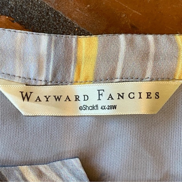 Wayward Fancies Eshakti Striped Chiffon Women’s Maxi Dress Pockets Wedding 4X - Picture 2 of 9